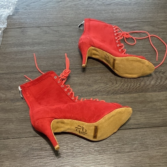 NWT BURJU Sierralynn Lace up Ankle Boots dancing | Size 10.5 - Picture 4 of 9